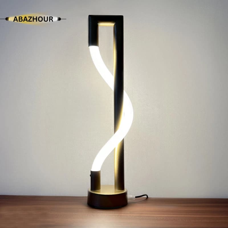 آباژور رومیزی مدرن LED لوکس با بدنه آلومینیوم کد RM109 — تصویر ۱۱