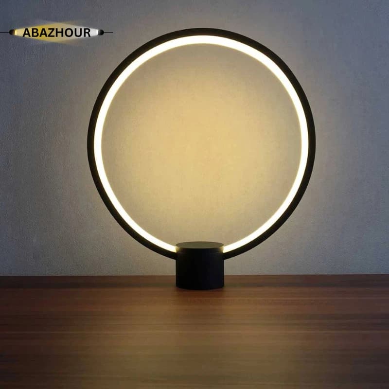 آباژور رومیزی مدرن LED دایره ای کد RM103 — تصویر ۱۰