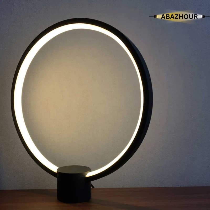 آباژور رومیزی مدرن LED دایره ای کد RM103 — تصویر ۴