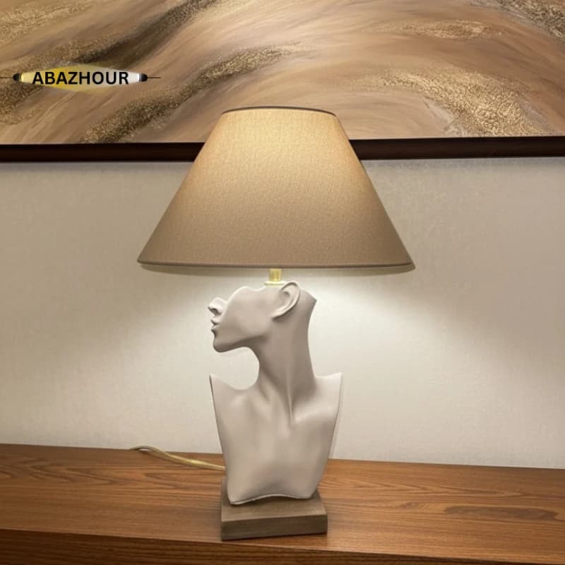 آباژور رومیزی دکوراتیو مدل لیدی طرح چهره کد RD212