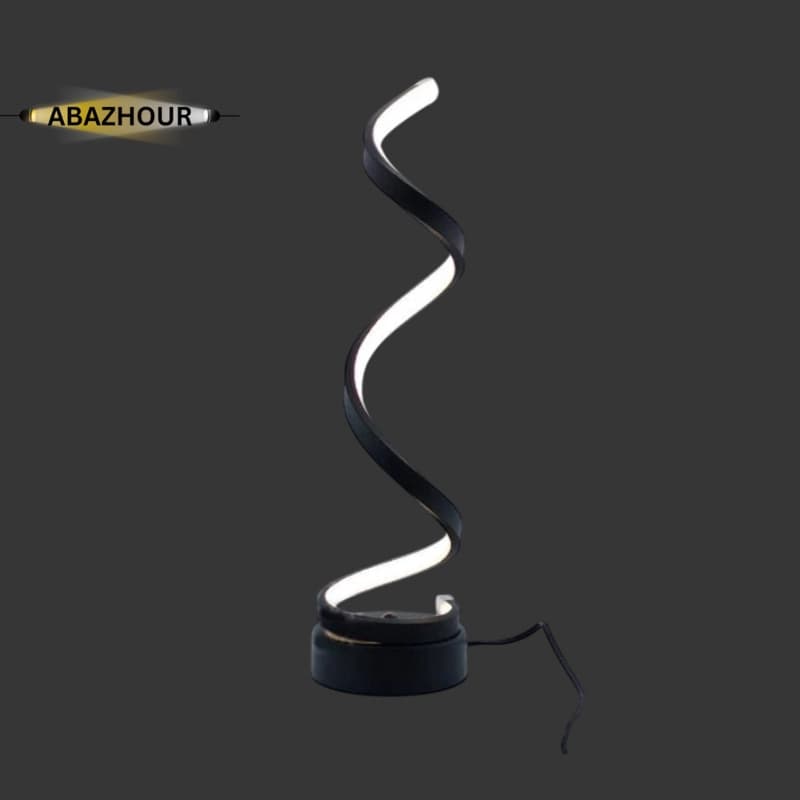آباژور رومیزی مدرن LED منحنی با بدنه آلومینیوم کد RM14