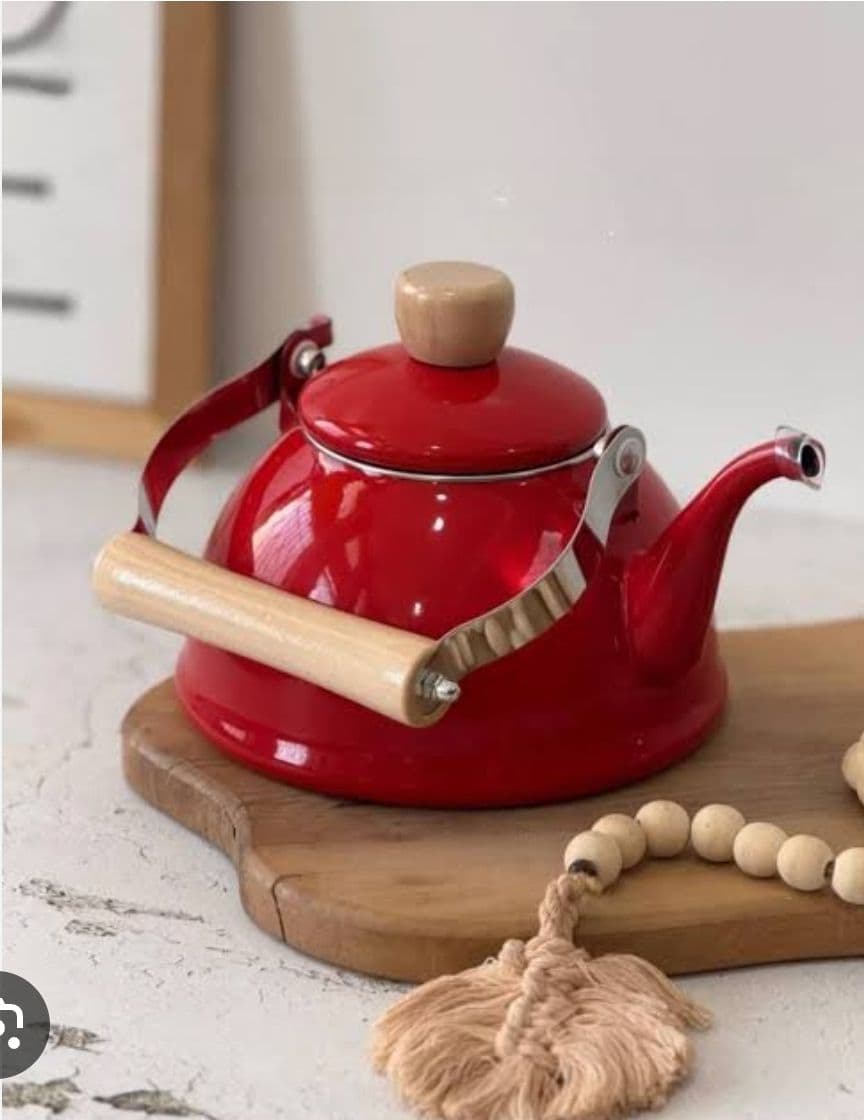 کتری لعابی دسته بامبو ۱.۵ لیتری — تصویر ۵