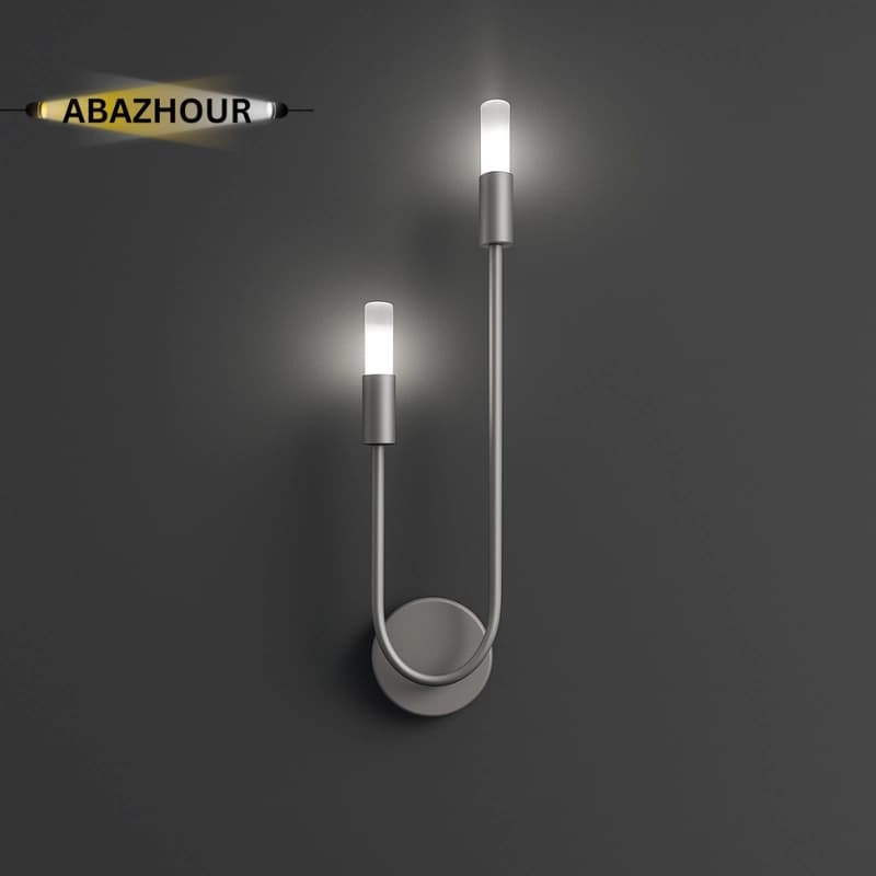 چراغ دیواری مدرن LED با 2 شاخه آلومینیومی کد DM127 — تصویر ۵