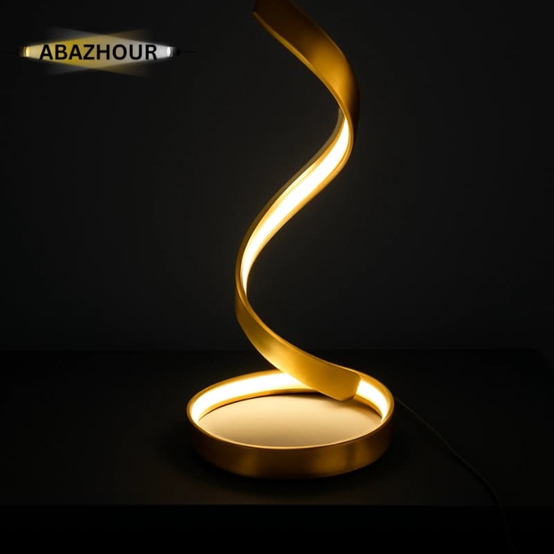 آباژور رومیزی مدرن LED با بدنه آلومینیوم کد RM123 — تصویر ۶