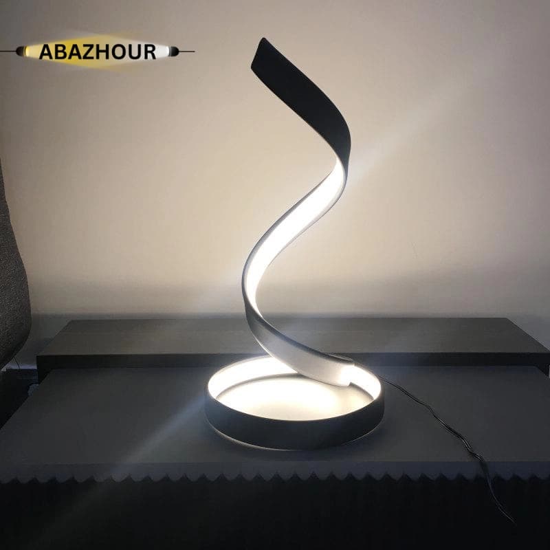 آباژور رومیزی مدرن LED با بدنه آلومینیوم کد RM123 — تصویر ۵