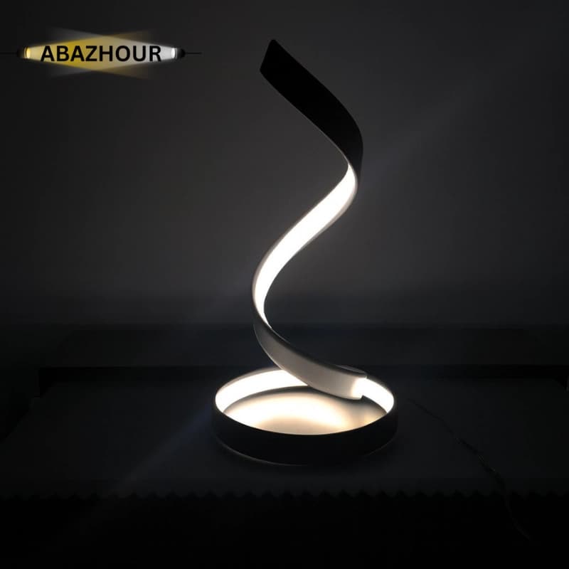 آباژور رومیزی مدرن LED با بدنه آلومینیوم کد RM123 — تصویر ۴