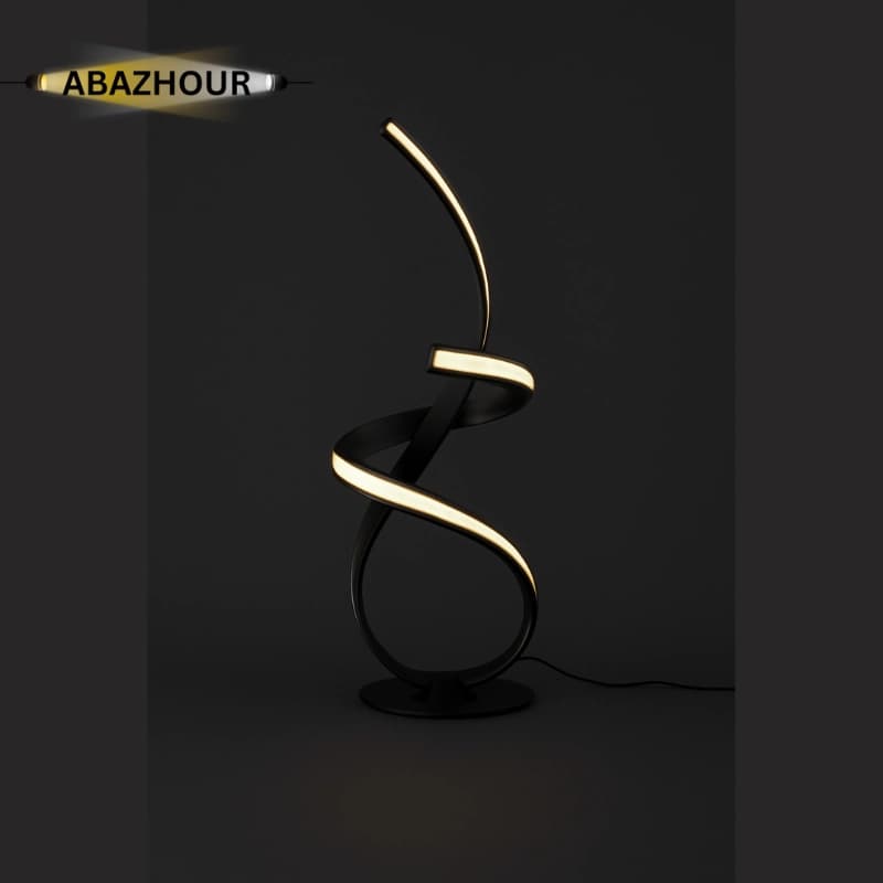 آباژور رومیزی مدرن LED منحنی با بدنه آلومینیوم کد RM120
