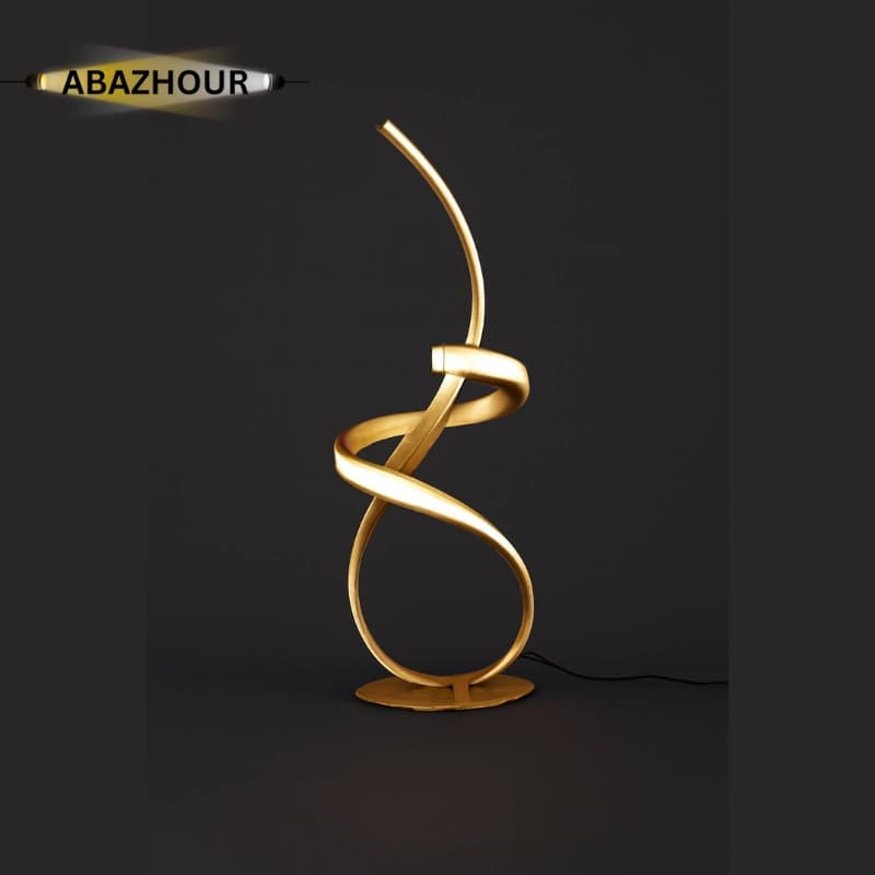 آباژور رومیزی مدرن LED منحنی با بدنه آلومینیوم کد RM120 — تصویر ۶
