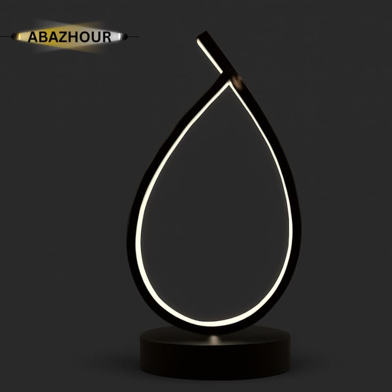 آباژور رومیزی مدرن LED آلومینیومی طرح قطره کد RM119