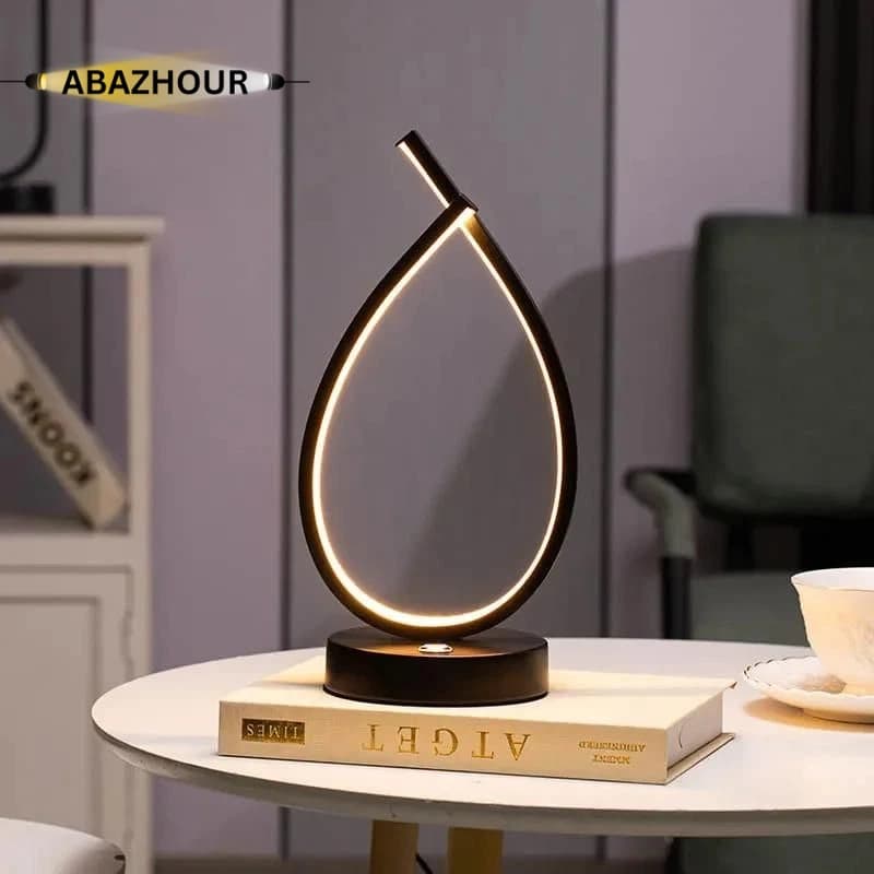 آباژور رومیزی مدرن LED آلومینیومی طرح قطره کد RM119 — تصویر ۵