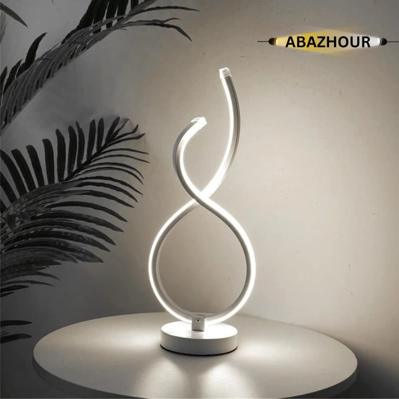 آباژور رومیزی مدرن LED شیک با بدنه آلومینیوم کد RM117 — تصویر ۴