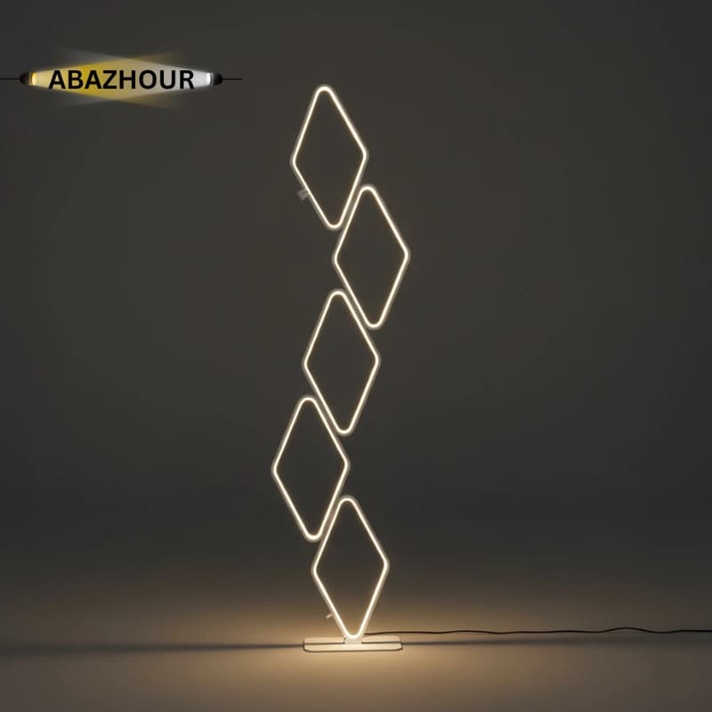آباژور ایستاده مدرن LED طرح لوزی کد SM139 — تصویر ۱۰