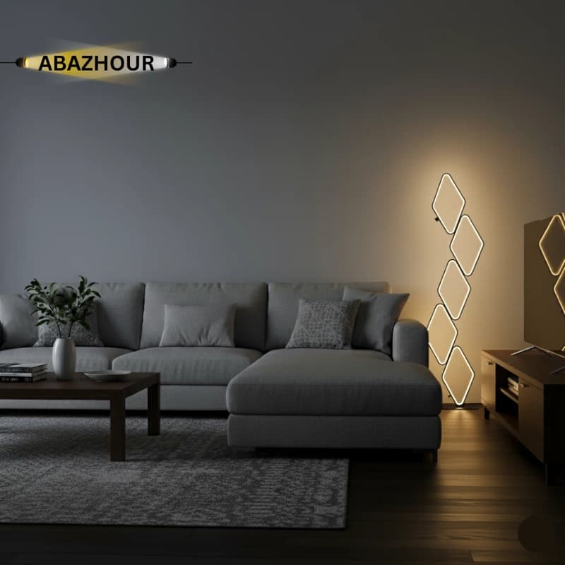 آباژور ایستاده مدرن LED طرح لوزی کد SM139 — تصویر ۹