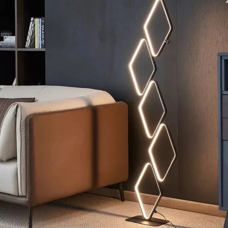 آباژور ایستاده مدرن LED طرح لوزی کد SM139 — تصویر ۲