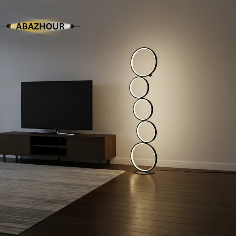 اباژور ایستاده مدرن LED طرح حلقه ای کد SM130 — تصویر ۱۱