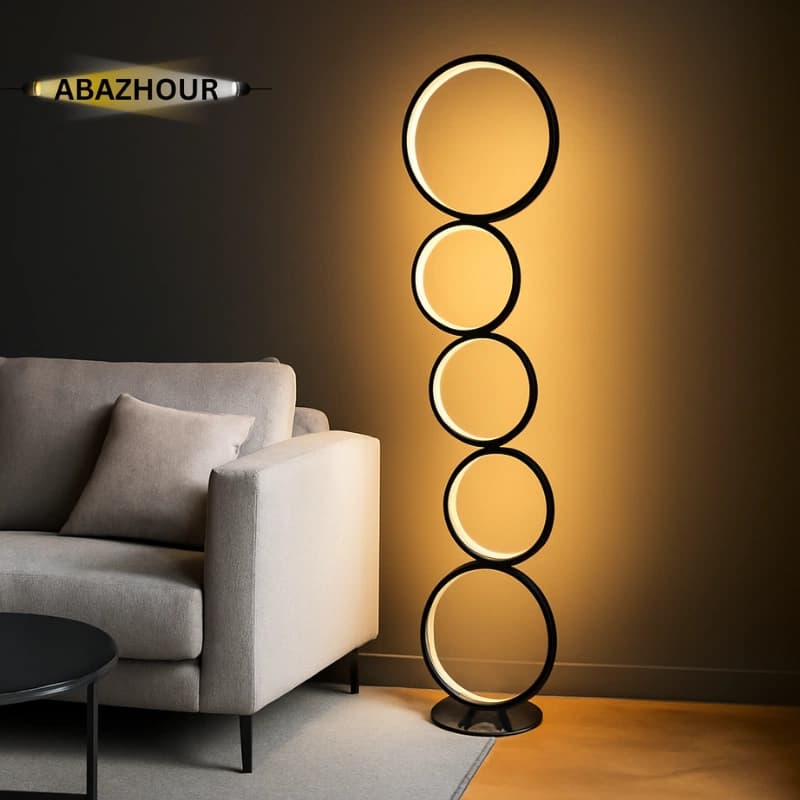اباژور ایستاده مدرن LED طرح حلقه ای کد SM130 — تصویر ۵