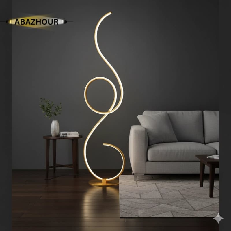 آباژور ایستاده مدرن LED با بدنه آلومینیوم کد SM132 — تصویر ۷