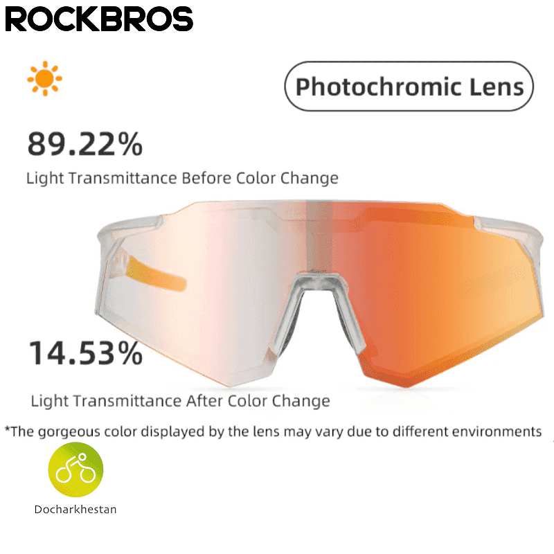 عينک دوچرخه سوارى فوتوکرومیک ROCKBROS — تصویر ۱۲