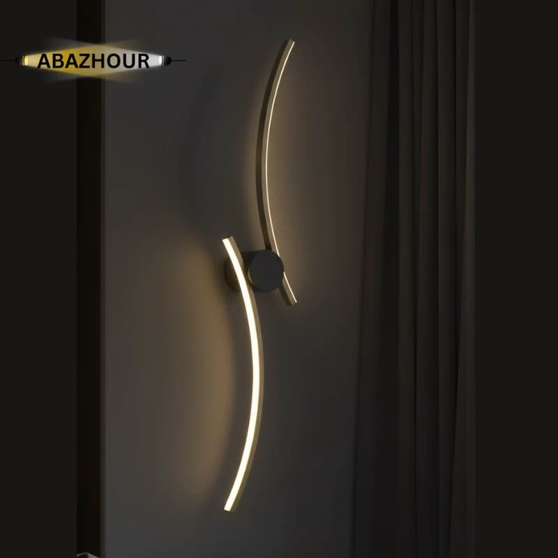 چراغ دیواری مدرن LED منحنی با بدنه آلومینیوم کد DM202 — تصویر ۷