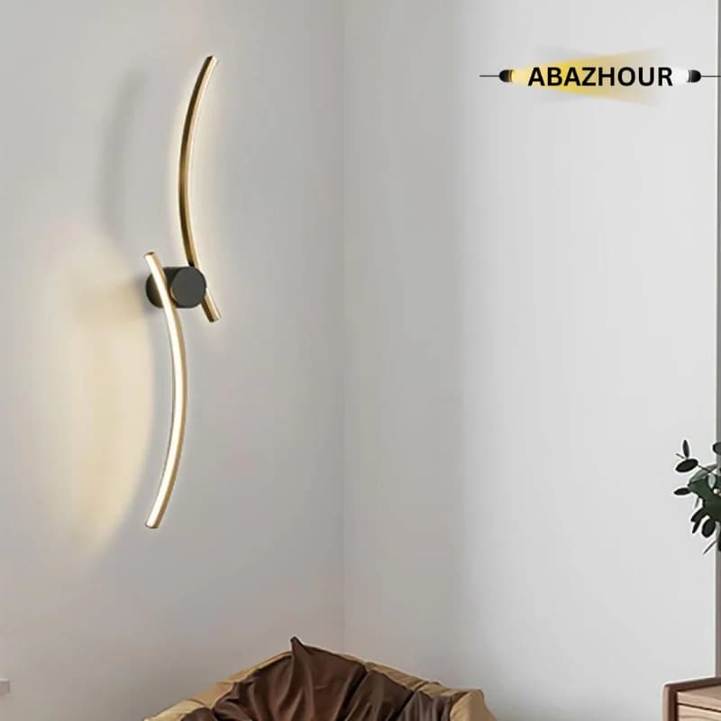 چراغ دیواری مدرن LED منحنی با بدنه آلومینیوم کد DM202 — تصویر ۵