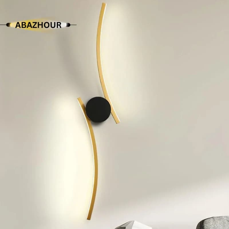 چراغ دیواری مدرن LED منحنی با بدنه آلومینیوم کد DM202 — تصویر ۳