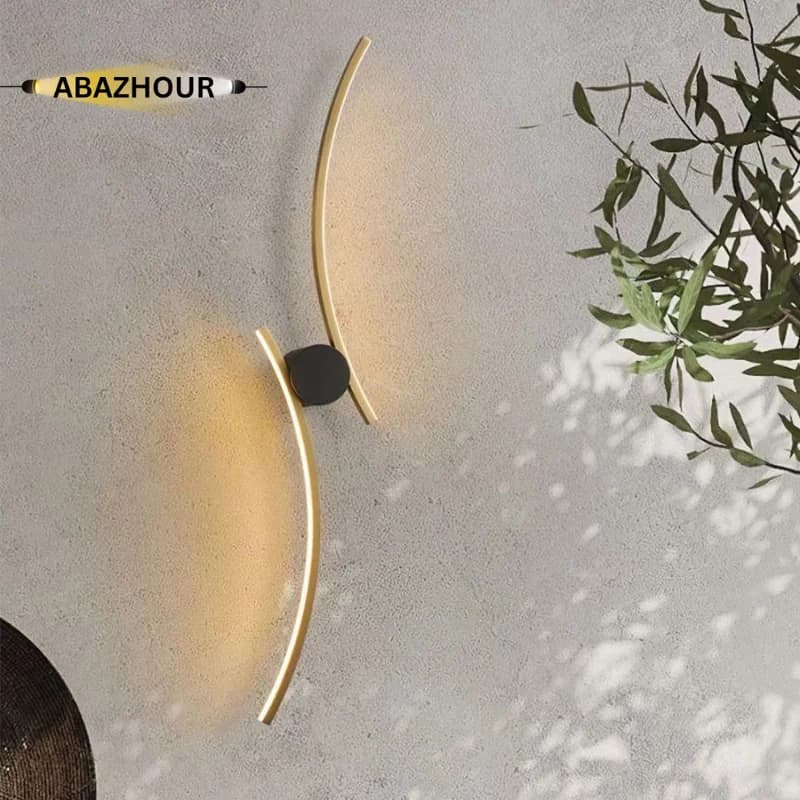 چراغ دیواری مدرن LED منحنی با بدنه آلومینیوم کد DM202 — تصویر ۸