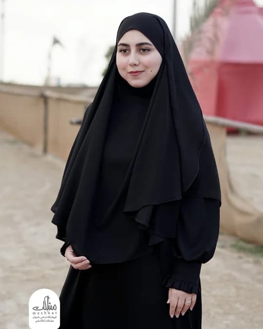 خمار شالدار مشکی (خیمار) — تصویر ۲