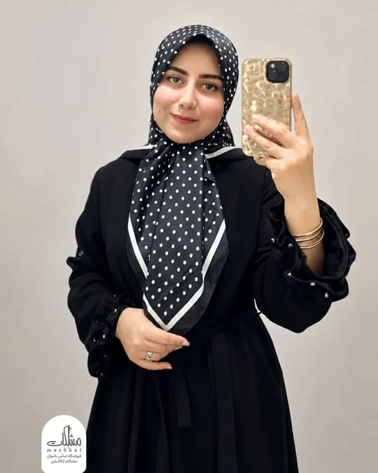 روسری ابریشم توییل وارداتی خالخالی