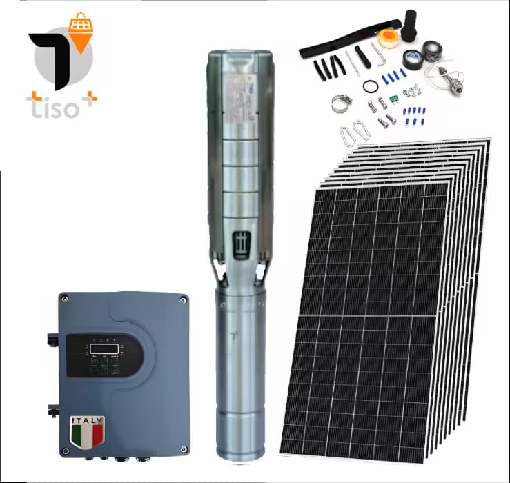 پک پمپ شناور هیبریدی تیسو پرو 7/5 اسب 5500وات 98متری 3″ به همراه 13پنل