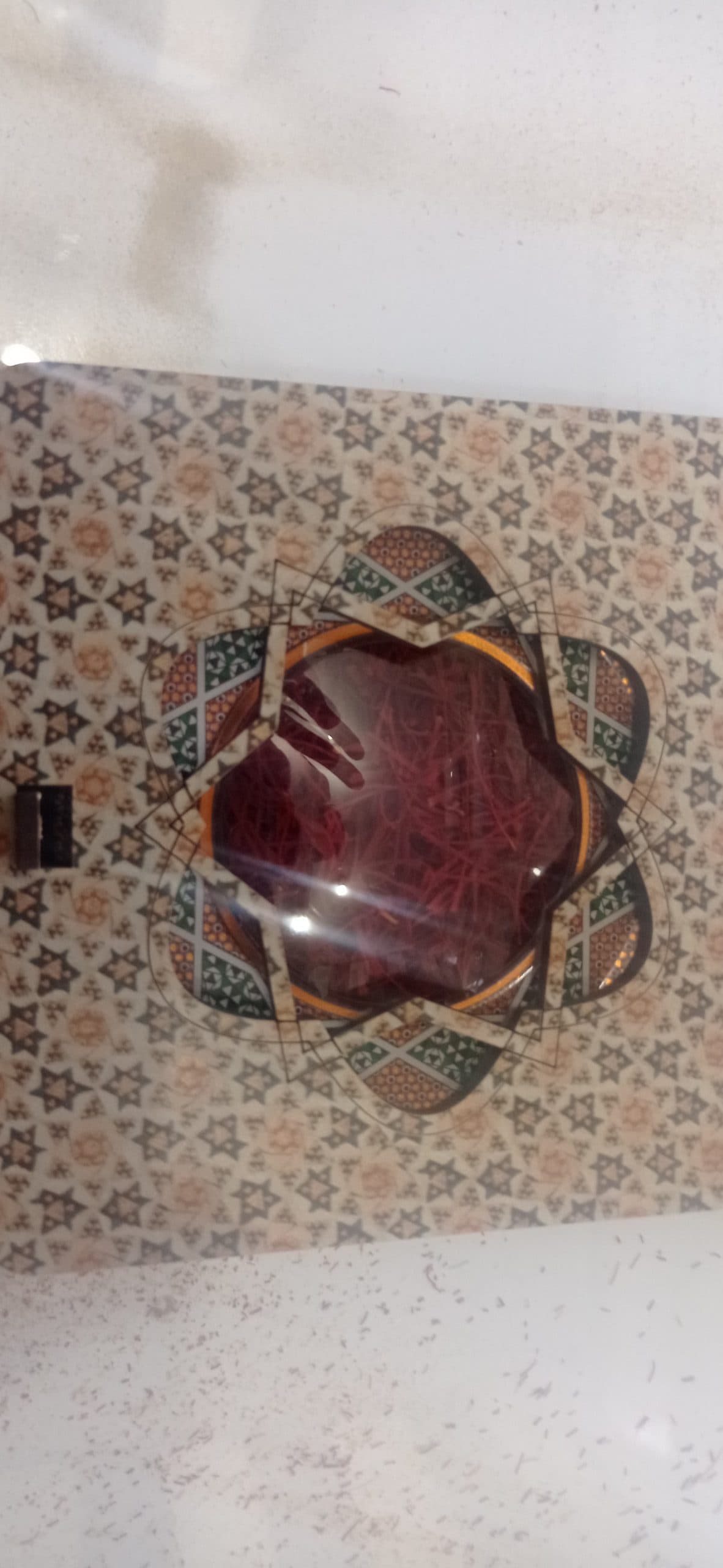 زعفران یک مثقالی خاتم جعبه چوبی — تصویر ۶