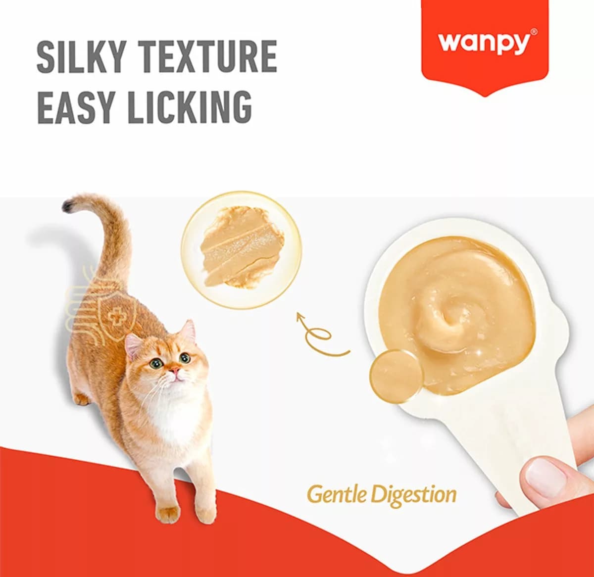 بستنی قاشقی گربه ونپی Wanpy با طعم مرغ — تصویر ۵