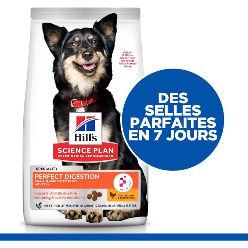 غذای خشک سگ بالغ پرفکت دایجستیو طعم مرغ هیلز (Hill’s Science Plan Perfect Digestion Adult Small & Mini) وزن 1.5 کیلوگرم — تصویر ۴
