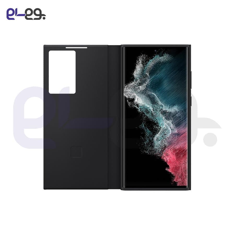 کیف کلاسوری سنسوردار هوشمند اصلی سامسونگ Galaxy S22 Ultra مدل Clear View Cover — تصویر ۸