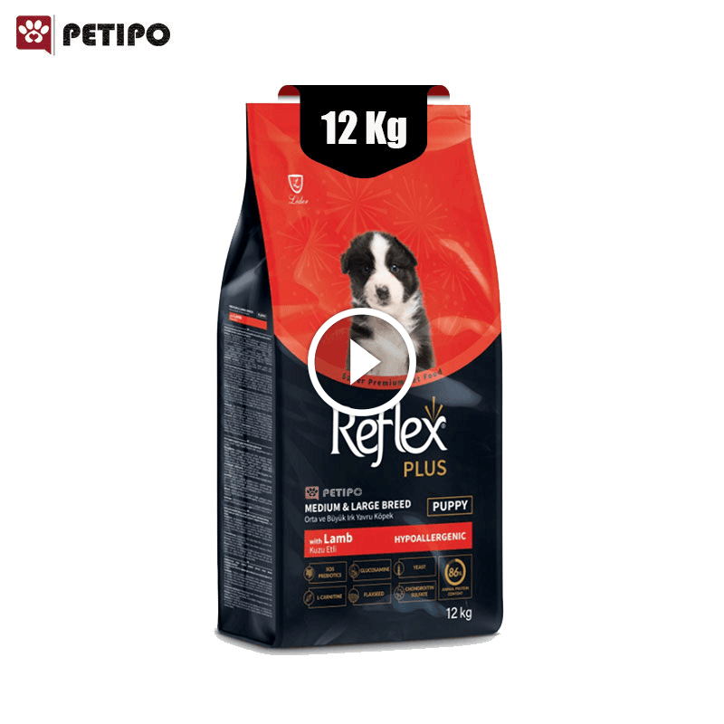 غذای خشک توله سگ نژاد متوسط و بزرگ رفلکس پلاس طعم گوشت بره (Reflex Plus Medium / Large Breed Lamb And Rice) وزن 12 کیلوگرم — تصویر ۳