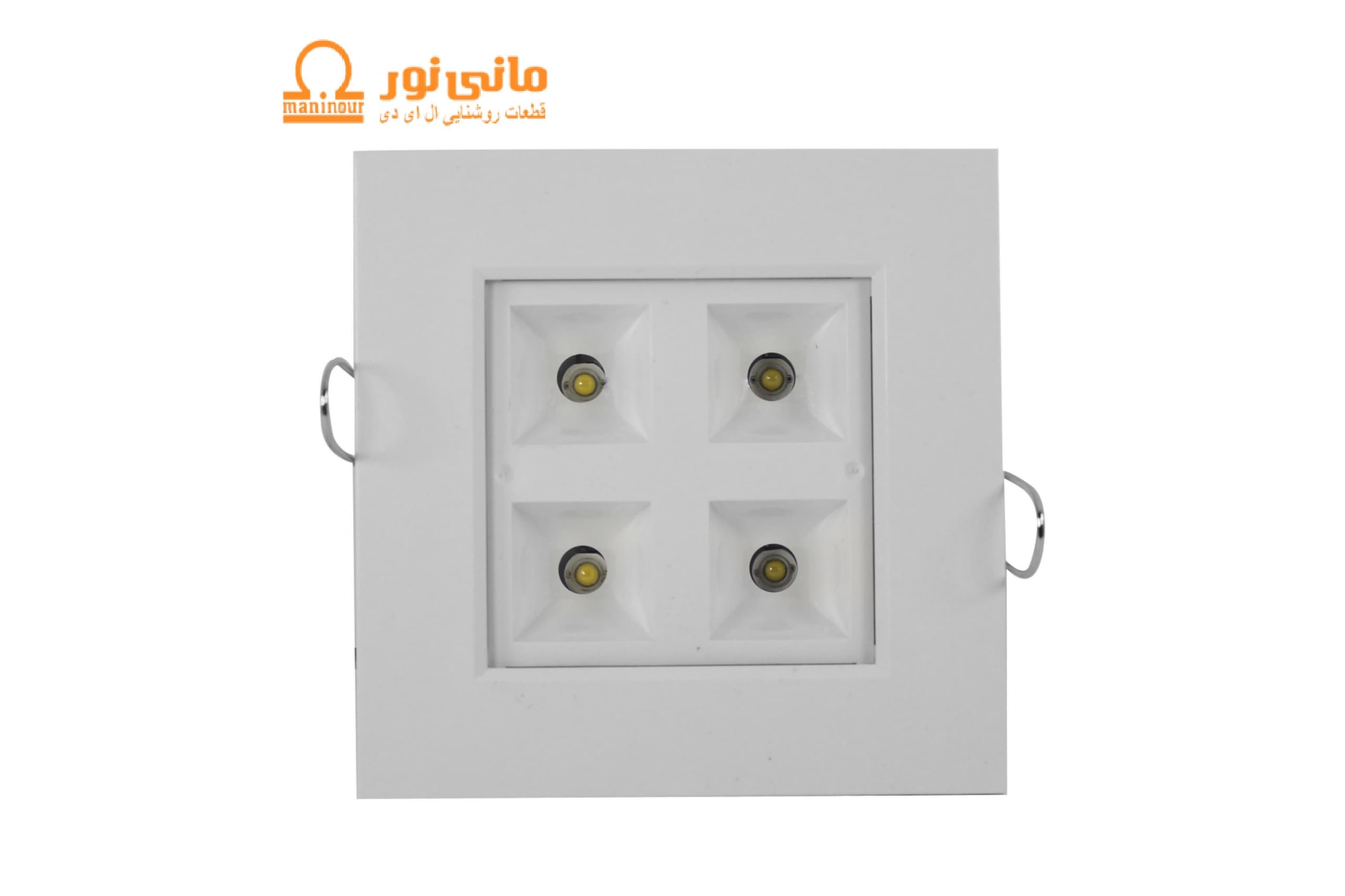 چراغ توکار سقفی 4 وات مربعی رشد گیاه