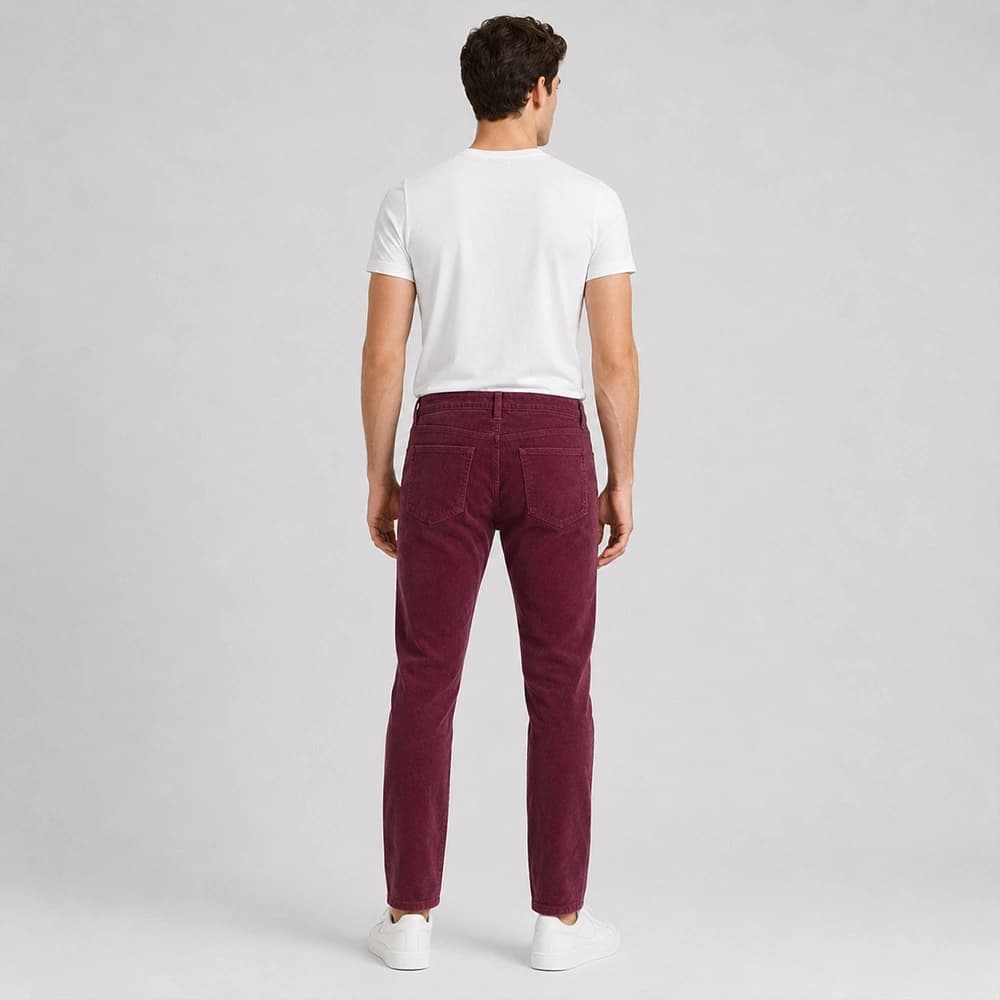 شلوار مخمل مردانه ماوی Slim Leg — تصویر ۶