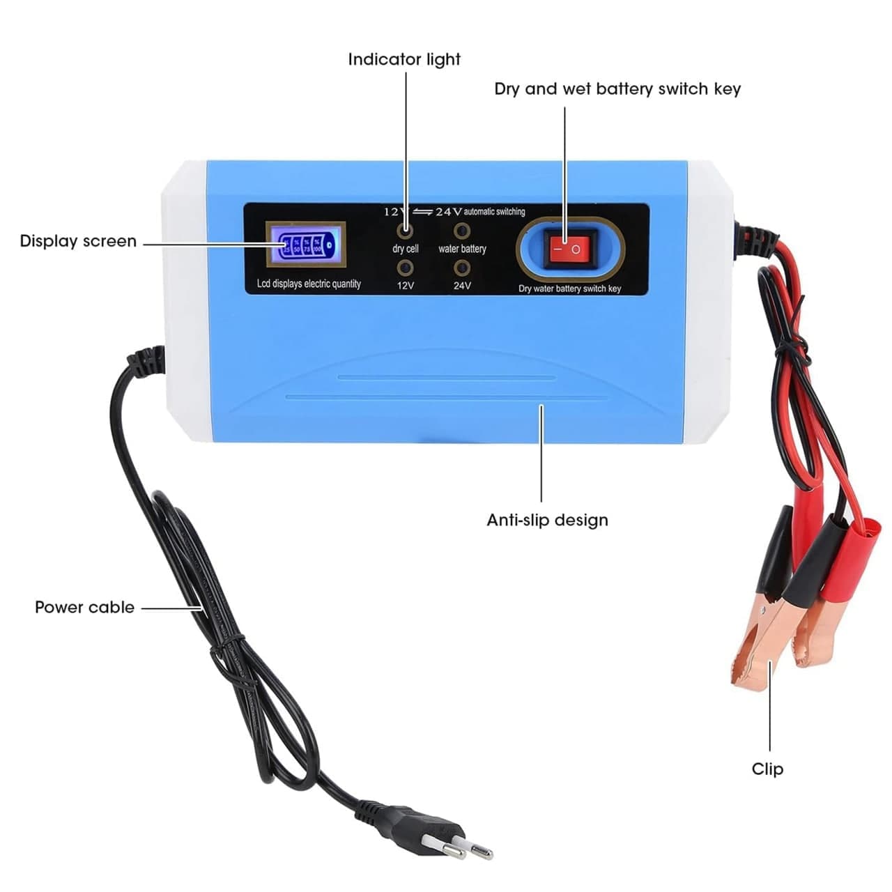 شارژر باتری خودرو هوشمند 12v و 24v — تصویر ۲