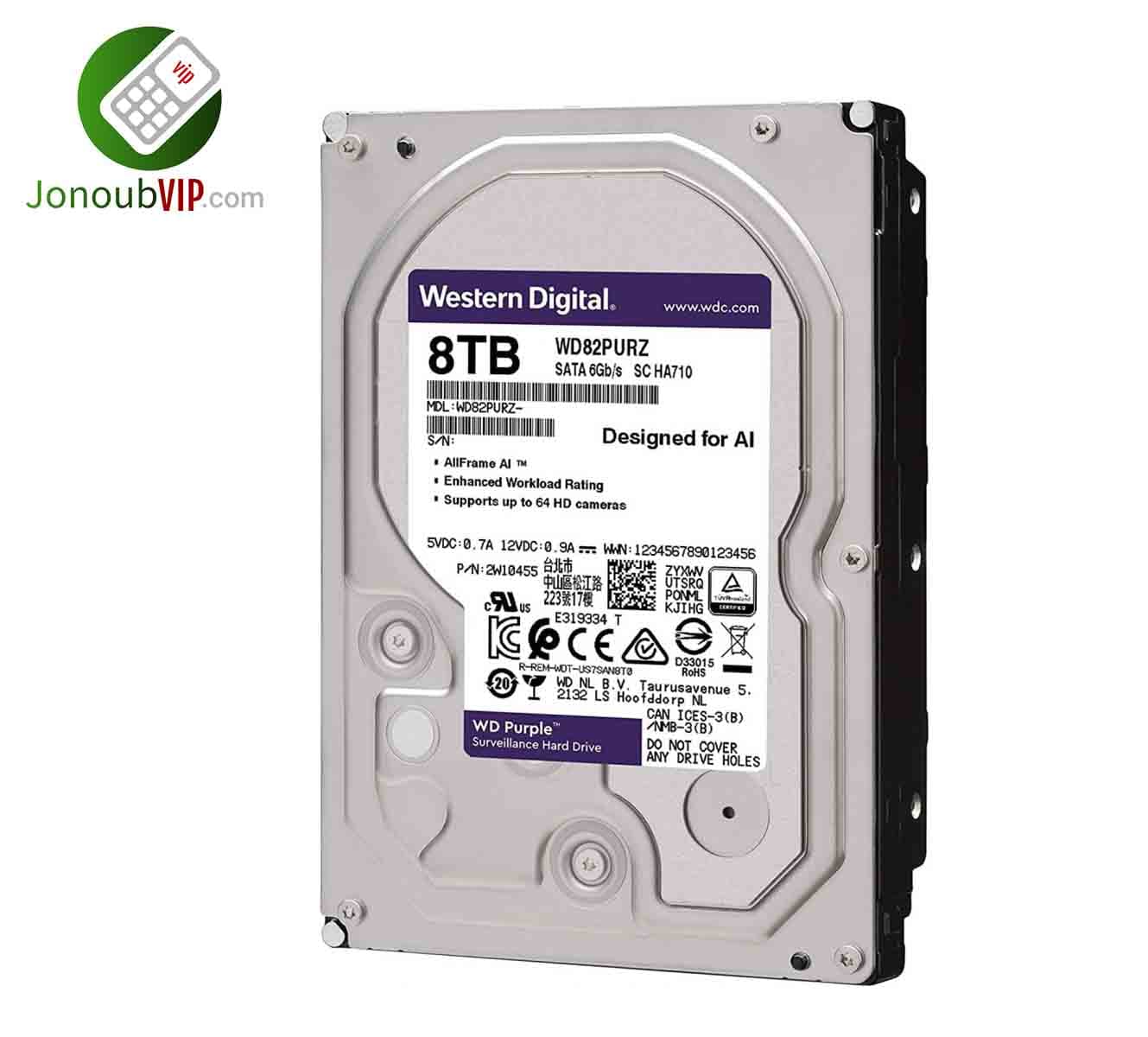 هارد وسترن دیجیتال مدل 8TB Western Digital Purple — تصویر ۵