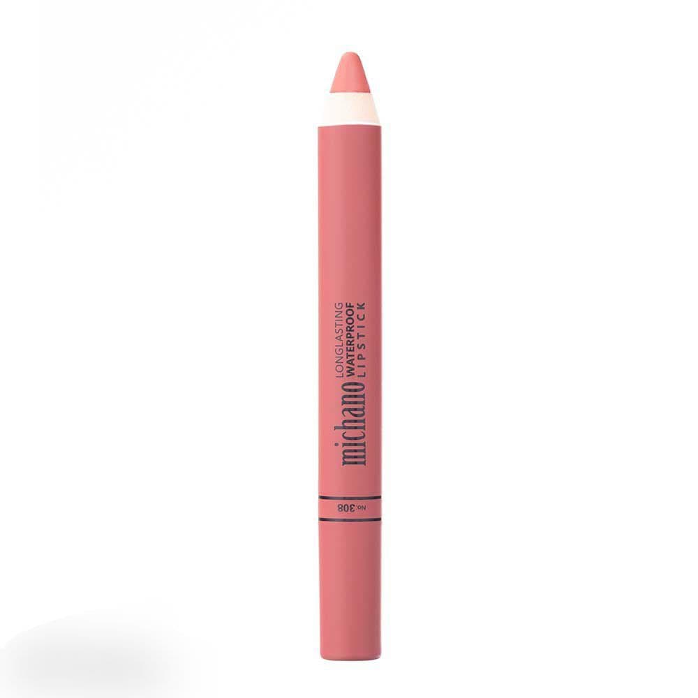 رژلب مدادی میچانو MICHANO Long Lasting Waterproof Lipstick شماره 308 — تصویر ۲