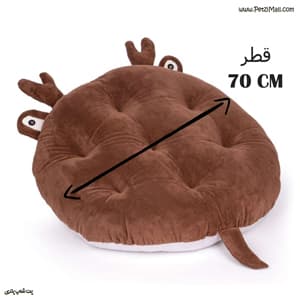تشک خواب سگ و گربه مدل دایره طرح گوزن قطر ۷۰ ارتفاع ۱۰ cm کد ۹۵۷ — تصویر ۴