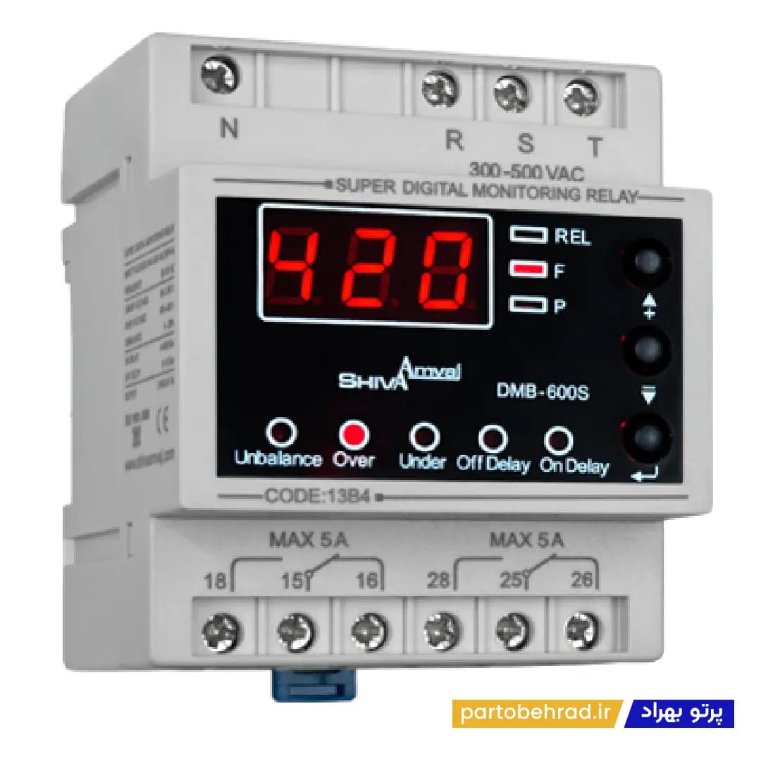 سوپر کنترل فاز دیجیتال شیوا امواج مدل DMB-600S — تصویر ۱۰
