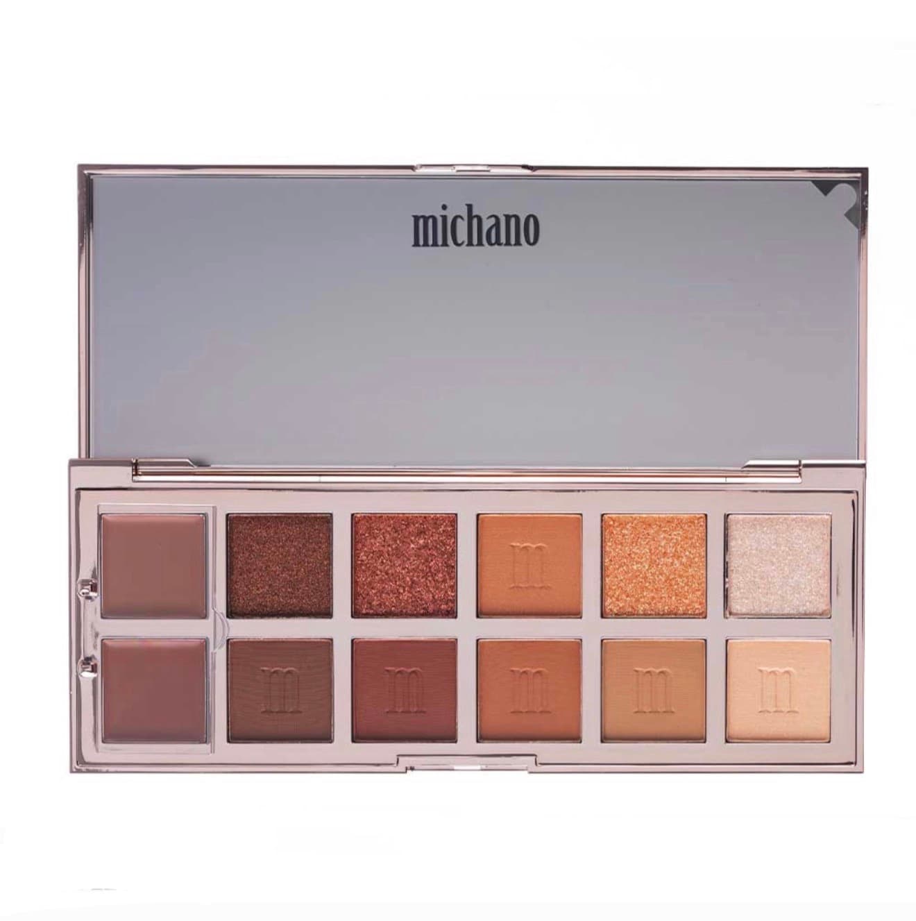 پالت سایه 12 رنگ COPPER GLOW میچانو MICHANO Eyeshadow Palette — تصویر ۴