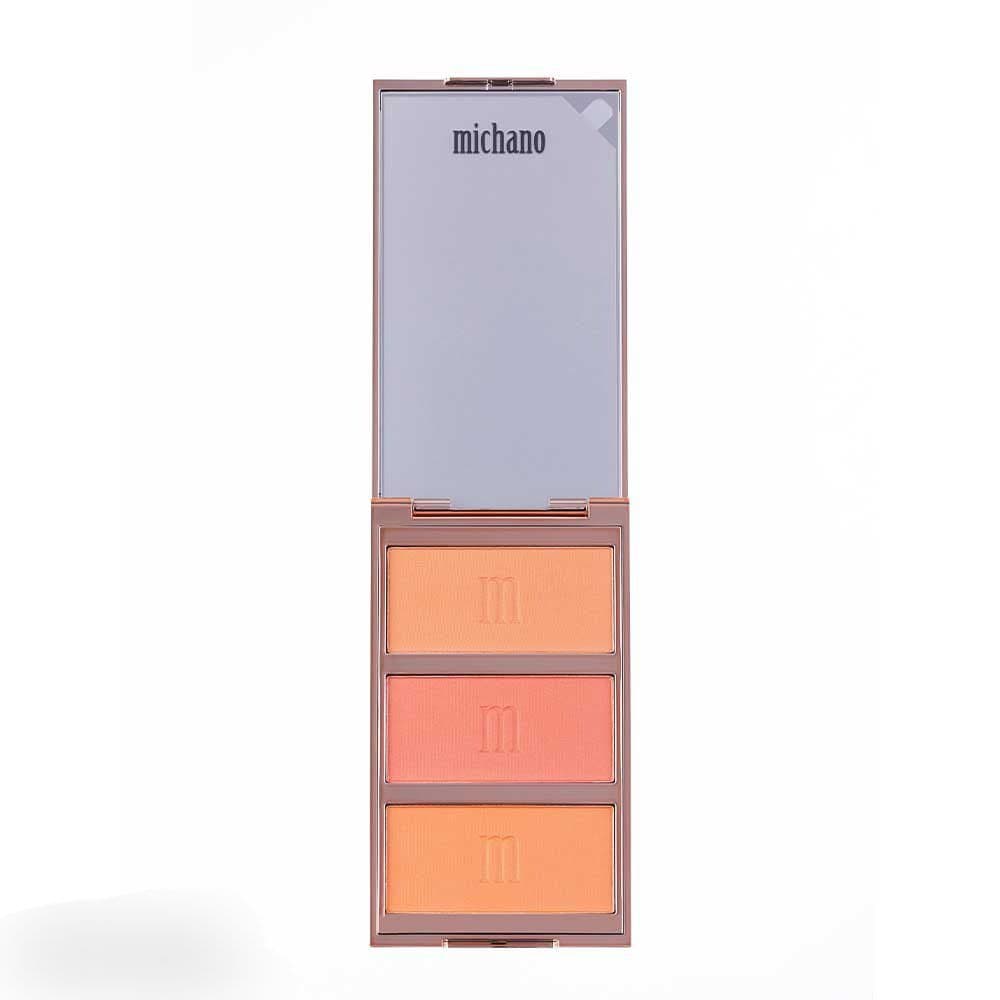 پالت رژگونه 3 رنگ شماره 410 میچانو MICHANO Blush Palette — تصویر ۱۱