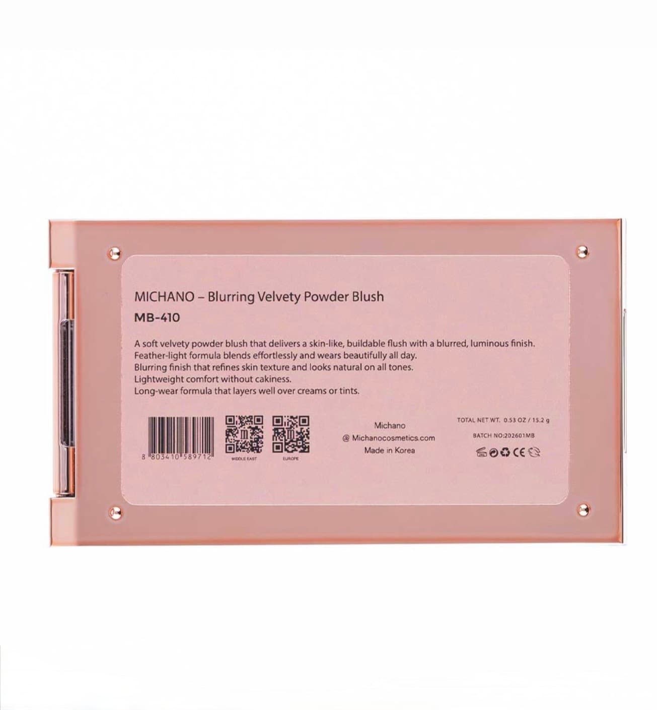 پالت رژگونه 3 رنگ شماره 410 میچانو MICHANO Blush Palette — تصویر ۸