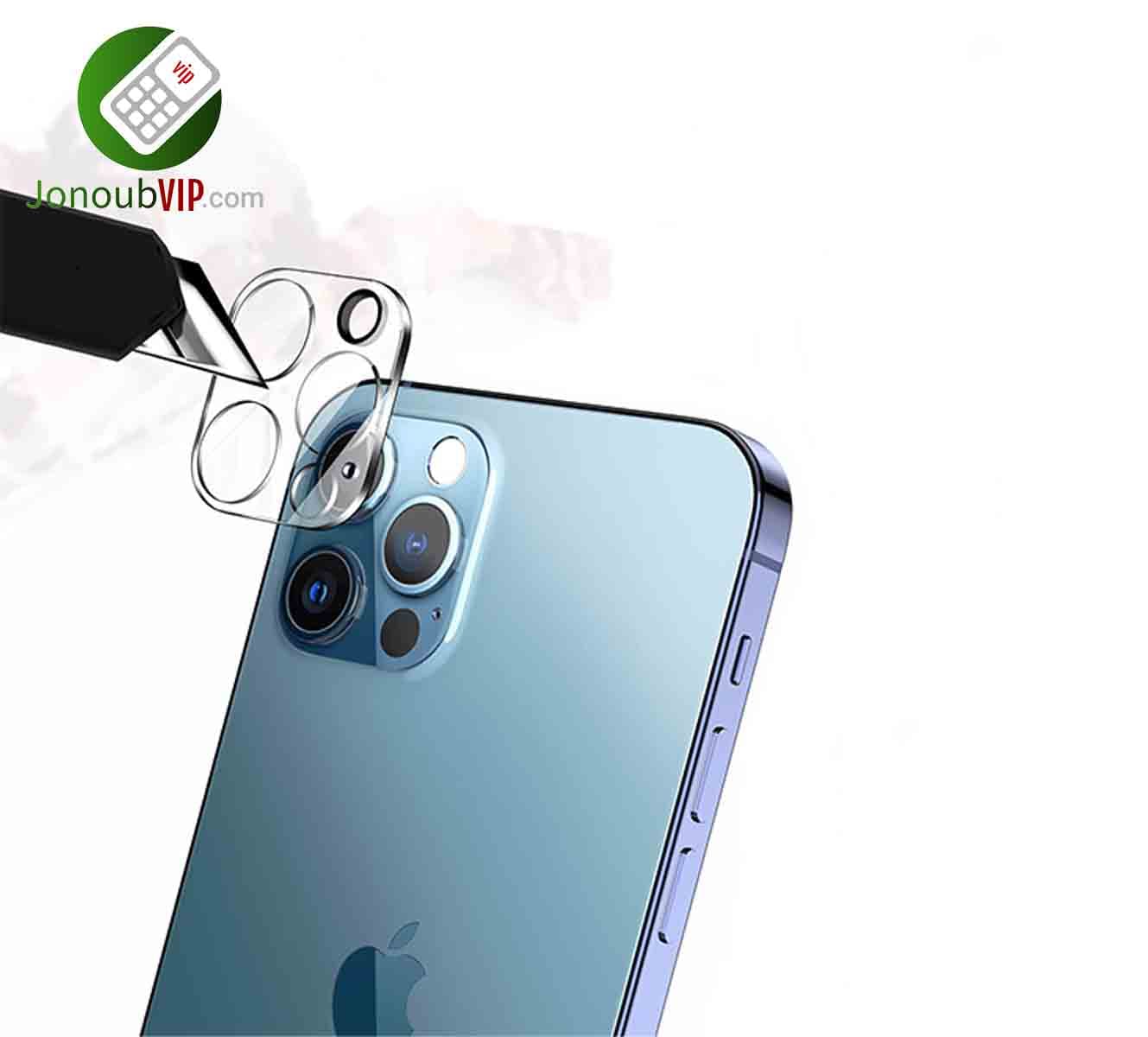گلس دوربین آیفون12pro max جنس شیشه ای اورجینال — تصویر ۳