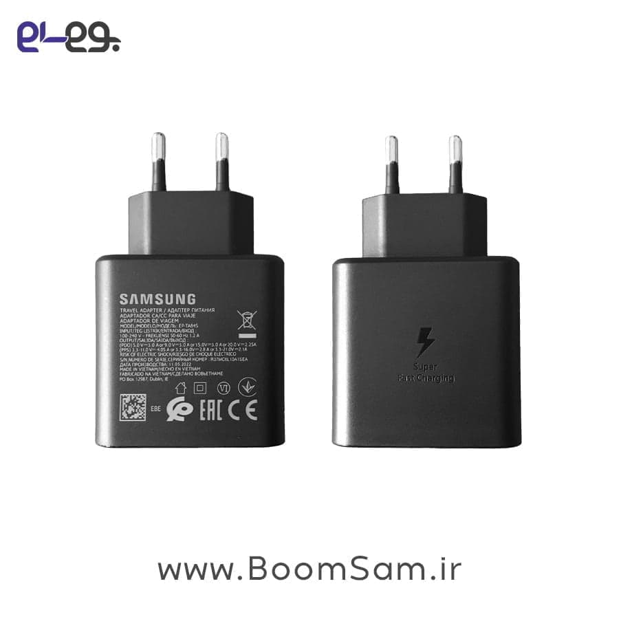 شارژر Tab S10 FE سامسونگ 45 وات سوپرفست2 ساخت سامسونگ در ویتنام — تصویر ۲
