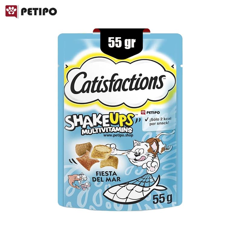 تشویقی مولتی ویتامین گربه دریمیز طعم سالمون و تن (Dreamies Shakeups Multivitamins Tuna-Salmon) وزن 55 گرم