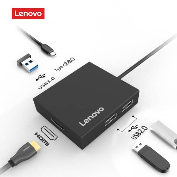 هاب 5 پورت تایپ سی لنوو Lenovo C150 اورجینال — تصویر ۳
