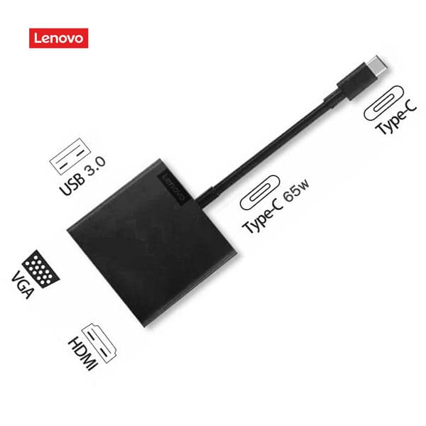 هاب 4 پورت تایپ سی لنوو Lenovo TPOHC407 اورجینال — تصویر ۶
