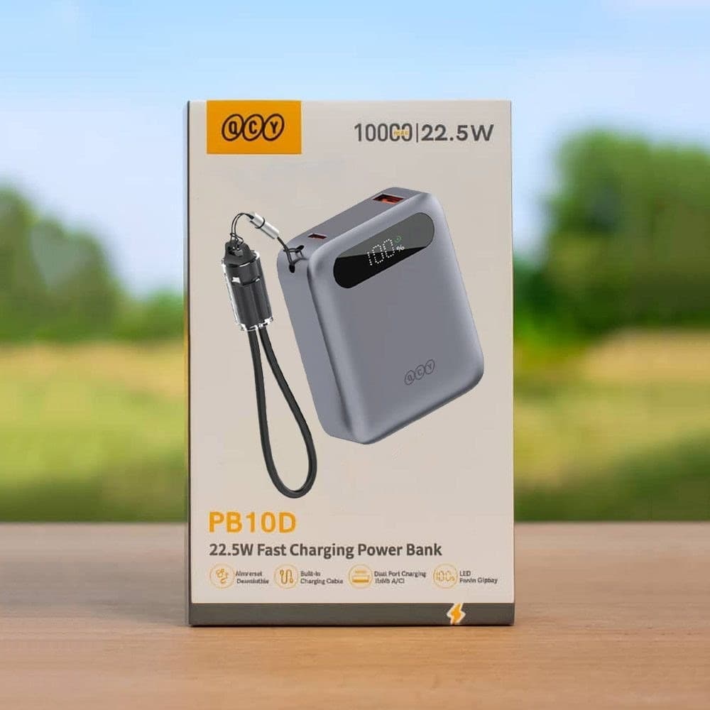 پاوربانک ۱۰۰۰۰ میلی آمپر ۲۲.۵ وات کیو سی وای مدل PB10D — تصویر ۹